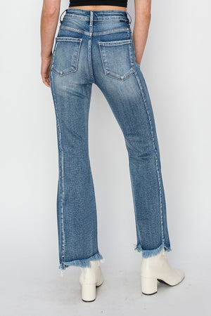 High Rise Ankle Flare Jeans