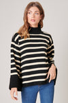 Slayder Striped Wide Sleeve Sweater