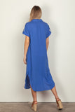 Royal Blue Linen Dress
