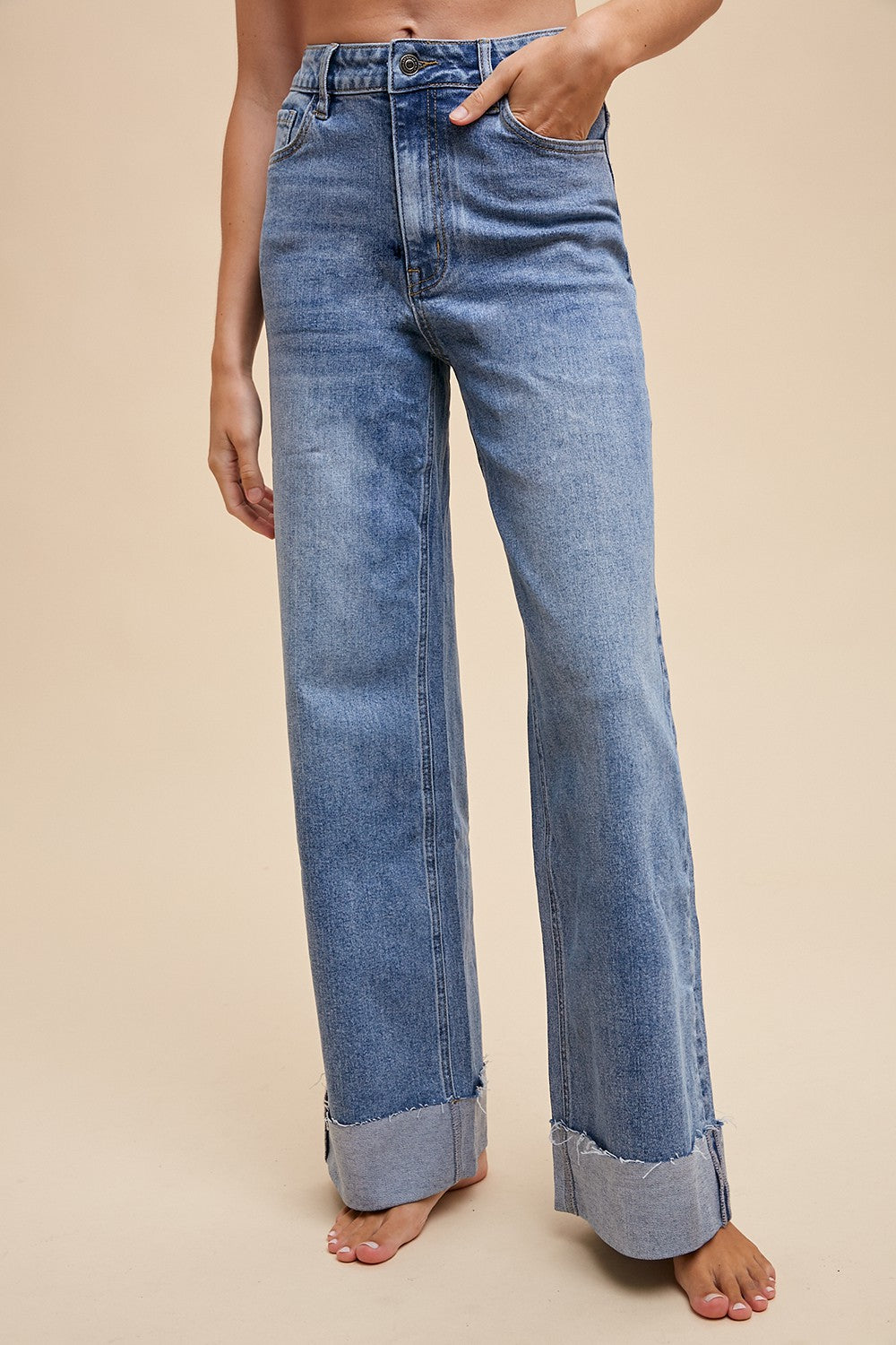 90’s Cuffed High Rise Jeans