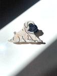 Hand Painted Pug Dog Claw Hair Clip