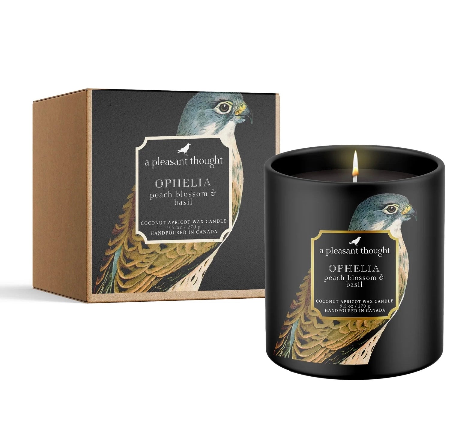 Ophelia Peach Blossom Basil Raven Candle