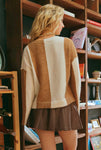 Light Camel Striped Sweater