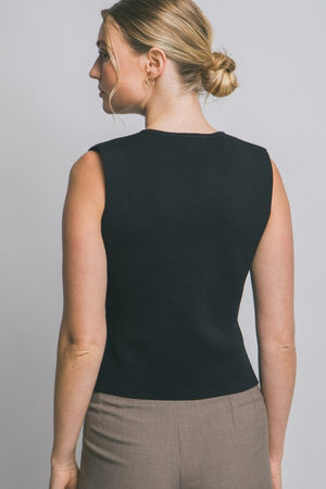 Gold Button Knit Vest