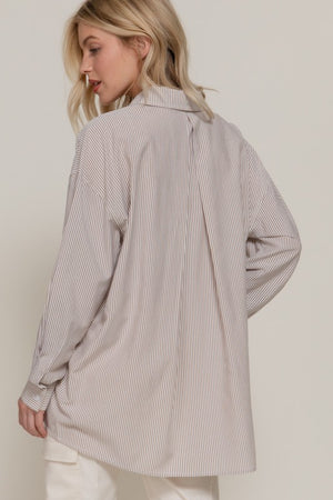 Fall Oversized Striped Long Sleeve