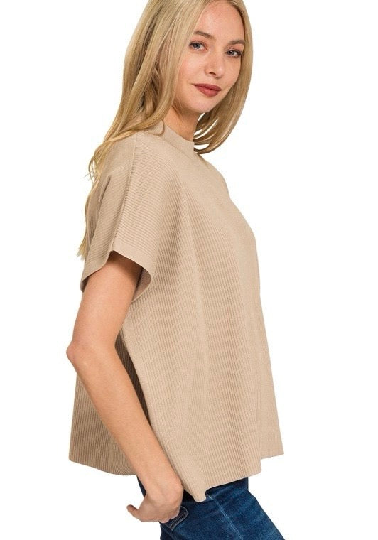 Light Mocha Boxy Knit