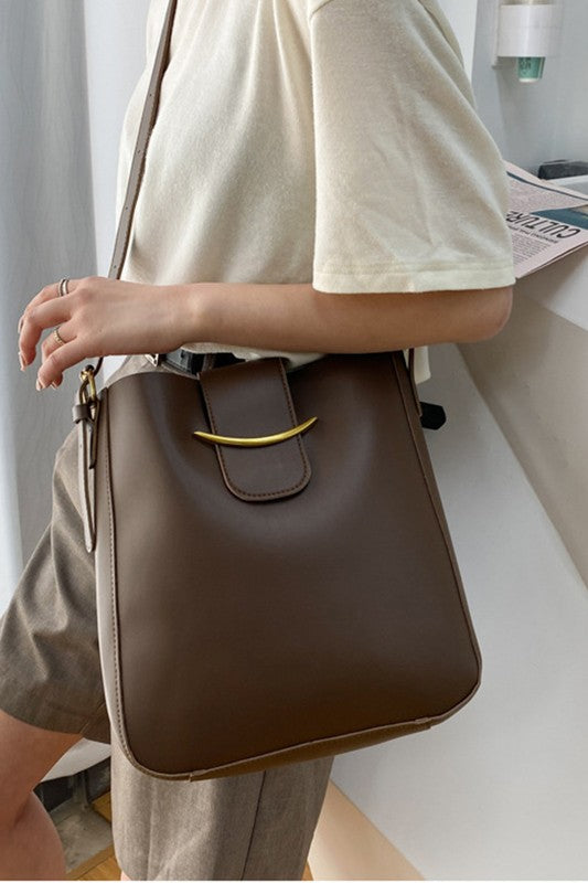 Brown Messenger Crossbody Bag