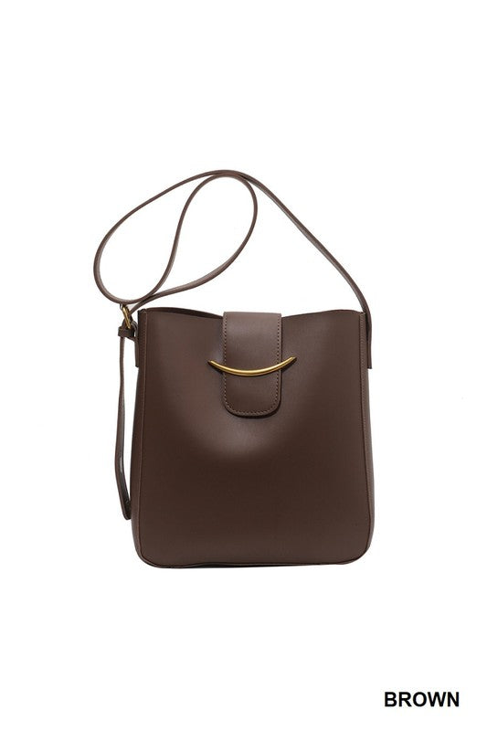 Brown Messenger Crossbody Bag