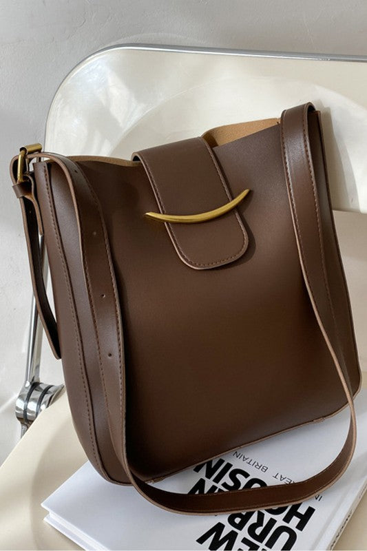 Brown Messenger Crossbody Bag