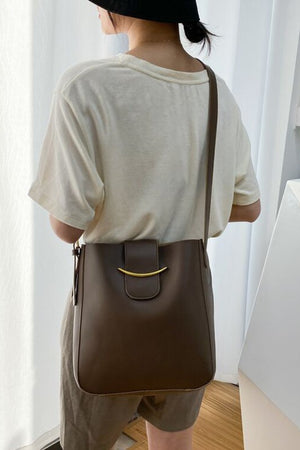 Brown Messenger Crossbody Bag
