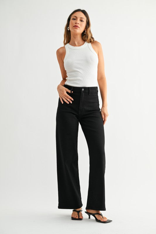 Black Hidden Pocket Pocket Trouser