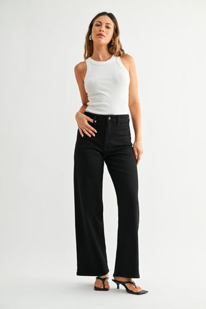 Black Hidden Pocket Pocket Trouser