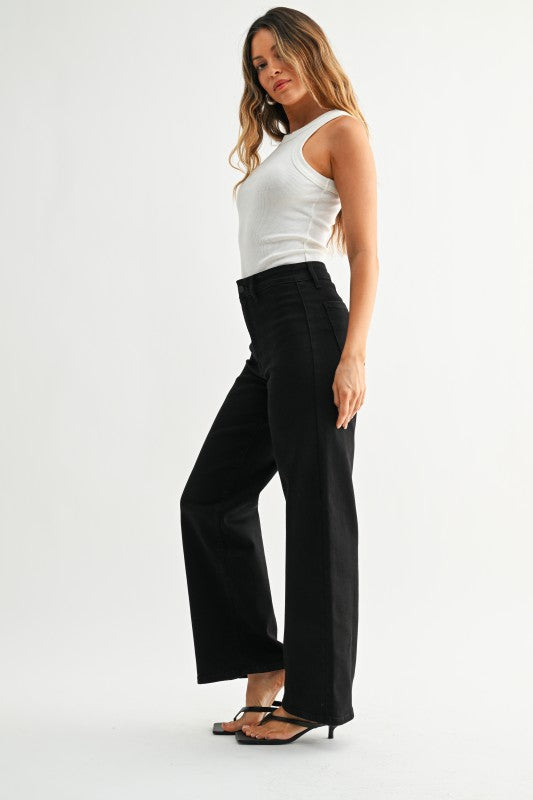 Black Hidden Pocket Pocket Trouser