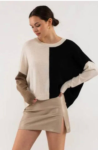 Macey Color Block Sweater