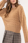 Khaki Cable Sweater