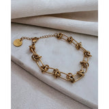 Buster Gold Chain Knot Bracelet