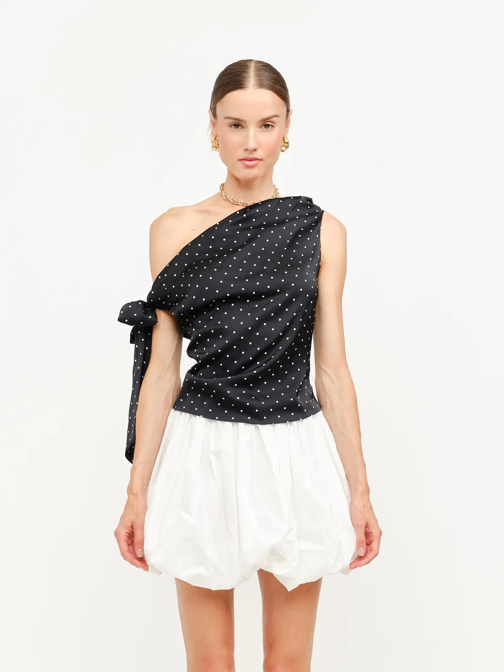 Celestine Satin Asymmetrical Top