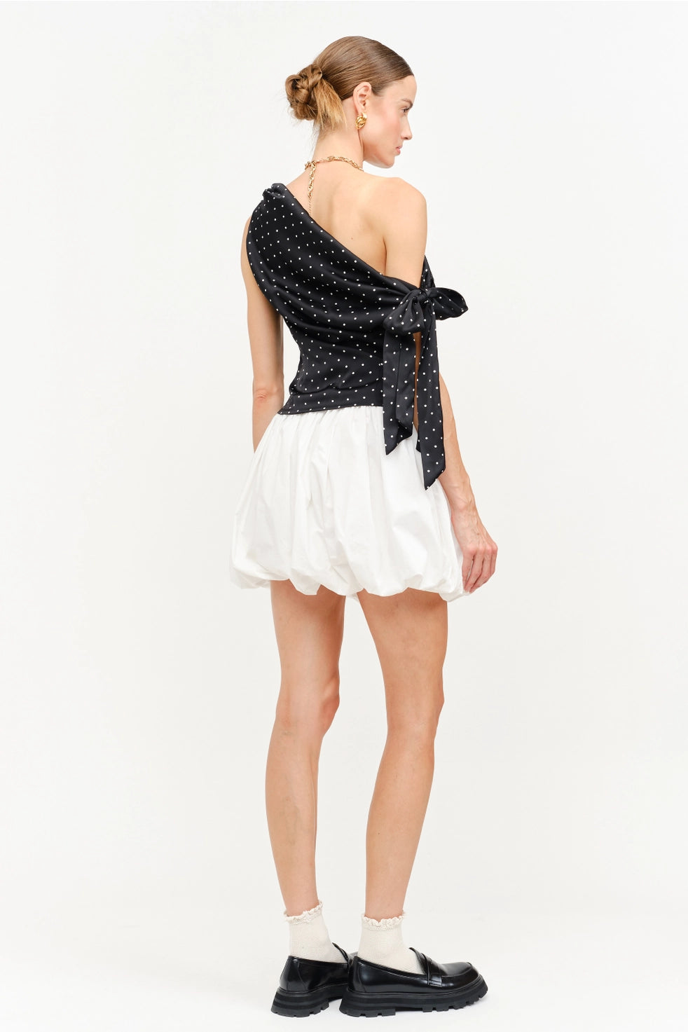 Celestine Satin Asymmetrical Top