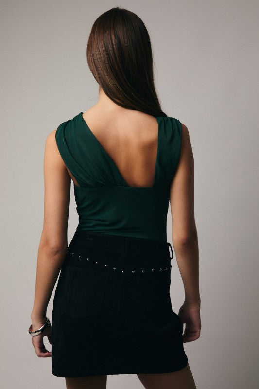 Hunter Green Mesh Bodysuit