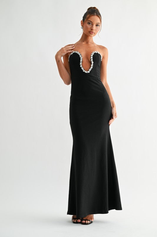 Crystal Bloom Maxi Dress