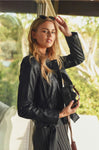 Leather Buckle Moto Jacket