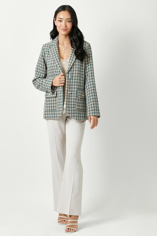 Houndstooth Double Breasted Jacket
