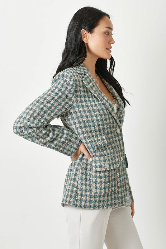 Houndstooth Double Breasted Jacket