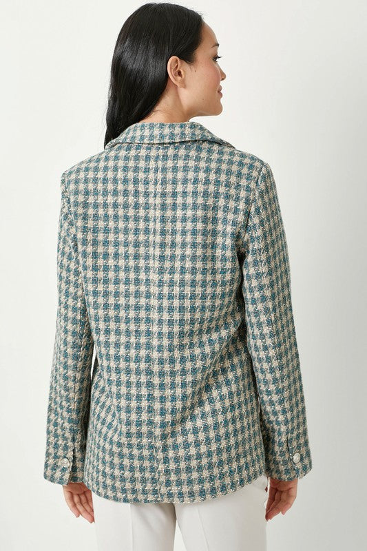 Houndstooth Double Breasted Jacket