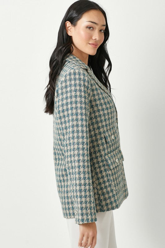 Houndstooth Double Breasted Jacket