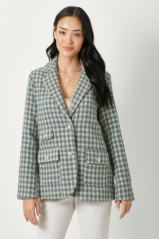Houndstooth Double Breasted Jacket