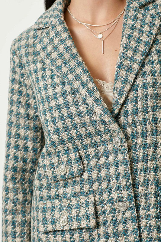 Houndstooth Double Breasted Jacket