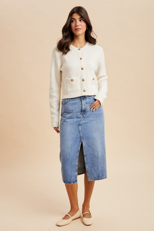 Baroque Button Cardigan