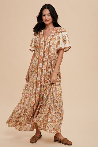 Desert Floral Maxi Dress