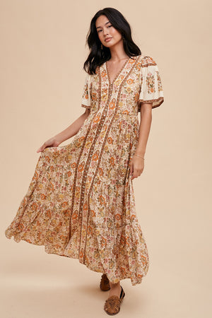 Desert Floral Maxi Dress