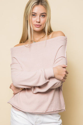 Dusty Rose Ribbed Sweater