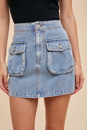 Denim Cargo Mini