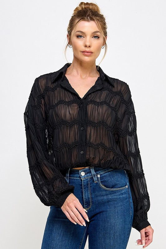 Black Sheer Blouse