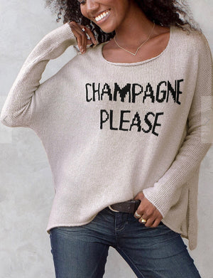 Champagne Please Knit Sweater