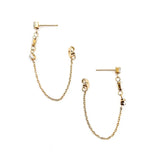 Elison Diamond Chain Stud Earrings