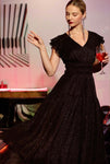 Glitter Tiered Ruffle Dress