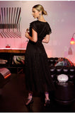Glitter Tiered Ruffle Dress