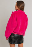Fuschia Faux Fur Jacket