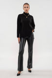 Black Mock Neck Sweater