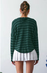 Striped Everyday Long Sleeve - Hunter Green