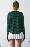 Striped Everyday Long Sleeve - Hunter Green