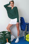 Striped Everyday Long Sleeve - Hunter Green