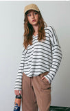 Striped Everyday Long Sleeve - White
