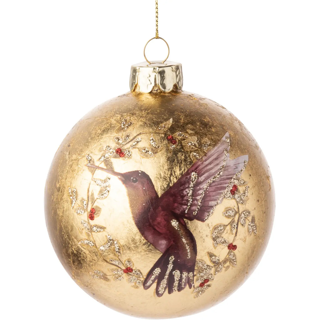 Hummingbird Matte Glass Ornament