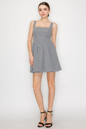 Checkmate Black Gingham Mini Dress