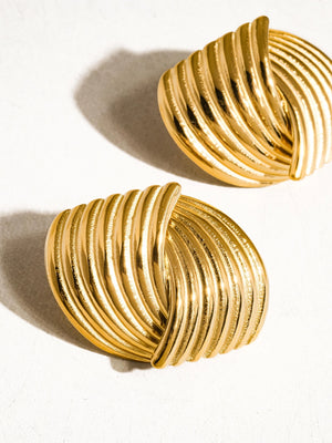 Athens 18K Wavy Earrings